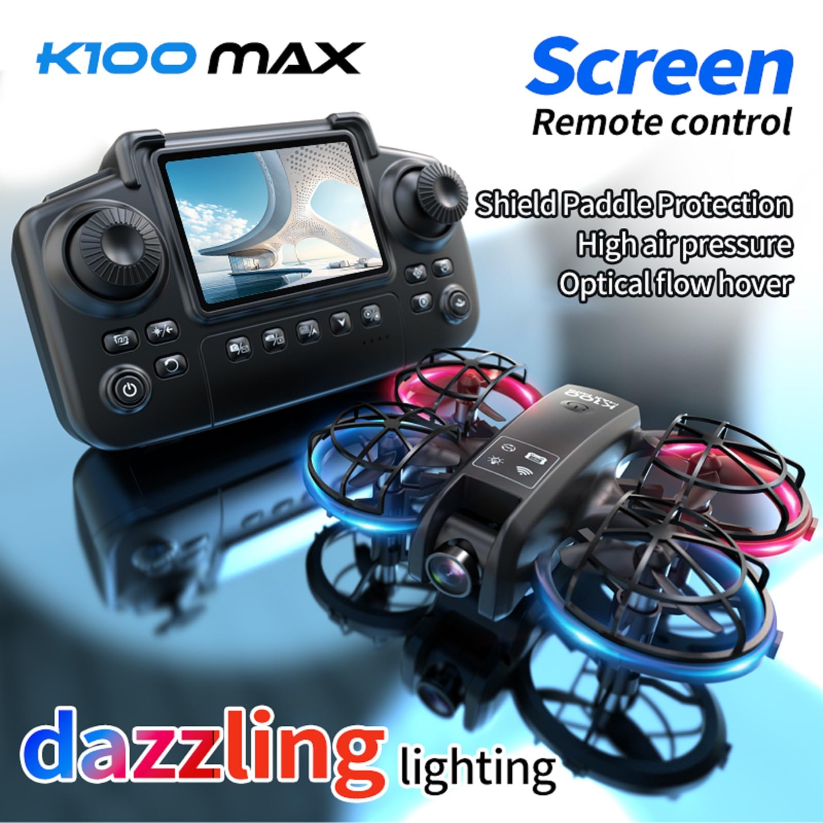 Hummingmoth Mini Drone | with Screen Controller Optical Flow Positioning for Beginners