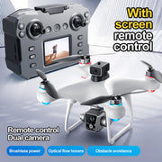 KY102 Drone with HD Dual Camera Screen Controller Stand for Beginners
