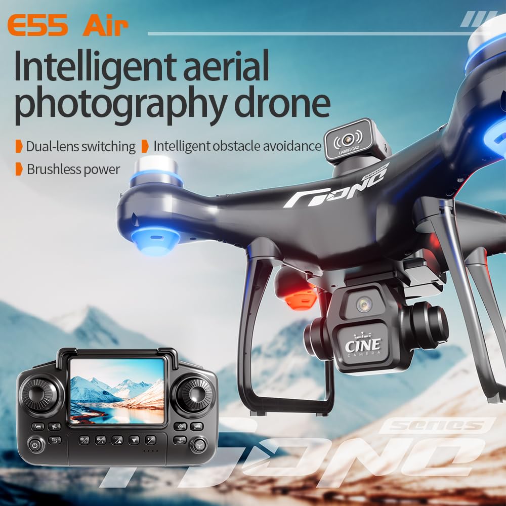 Sprirt MINI Smart Drone | Screen Controller, No Phone Needed, Optical Flow Hovering for Beginner.
