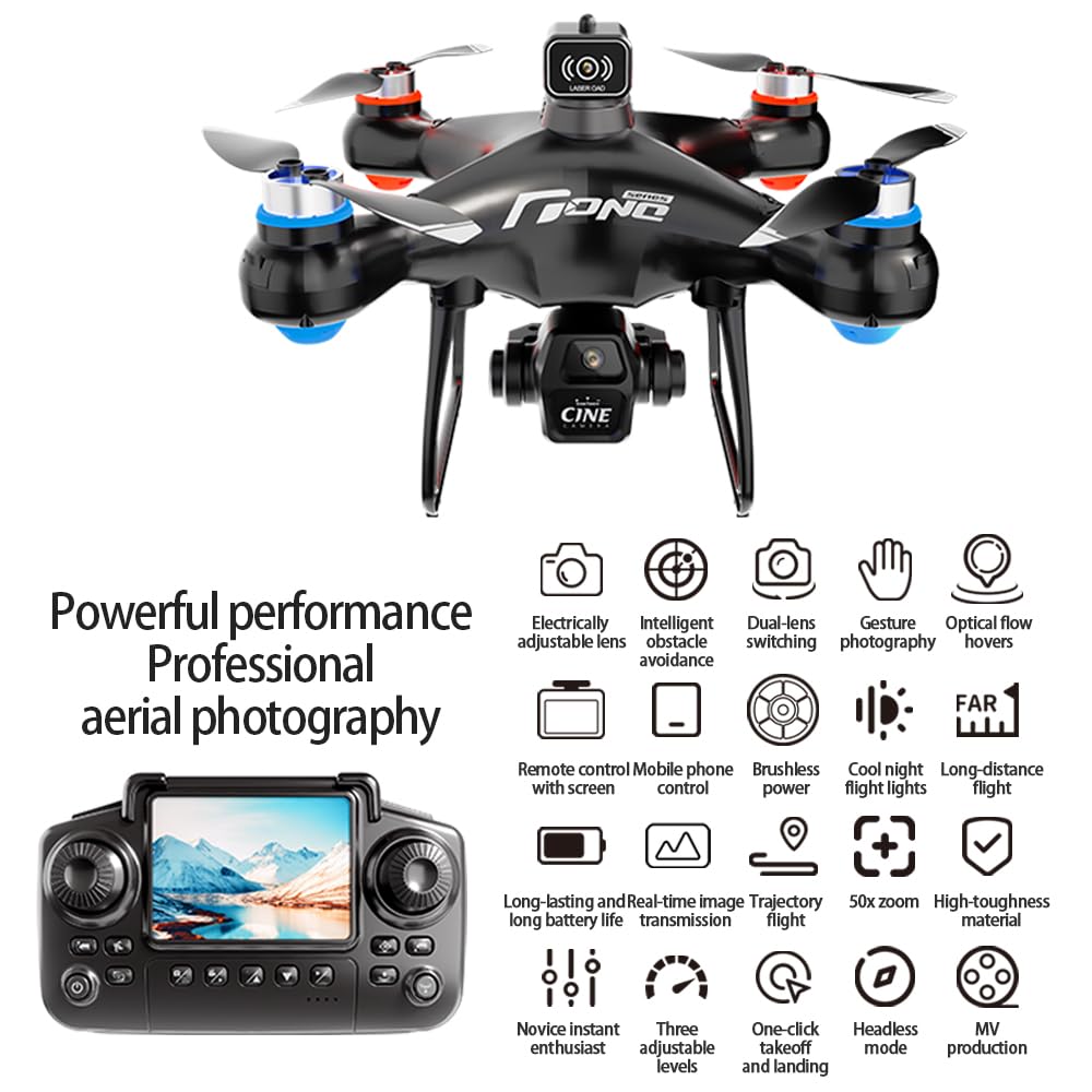Sprirt MINI Smart Drone | Screen Controller, No Phone Needed, Optical Flow Hovering for Beginner.