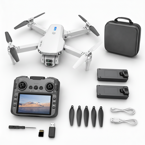 E88 GT Drone with HD Dual Camera 4.92 Inch Large Screen Controller