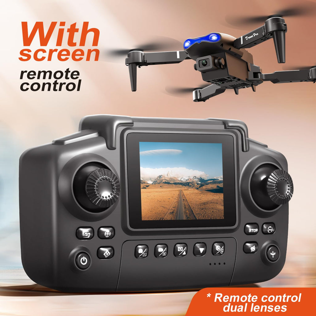 Sparrow99 Foldable Mini Drone | Screen Controller, Waypoint Flight, 360° Flip for Beginners
