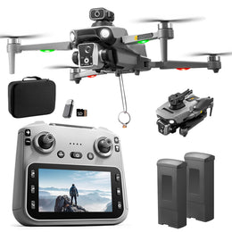 K19 GPS Drone with Airdrop 4K HD Dual Camera 4.5 Inch Screen Controller
