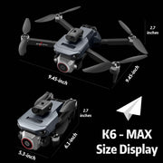 K6 Max Beginner Drone with Screen Controller Dual Camera Active Obstacle Avoidance