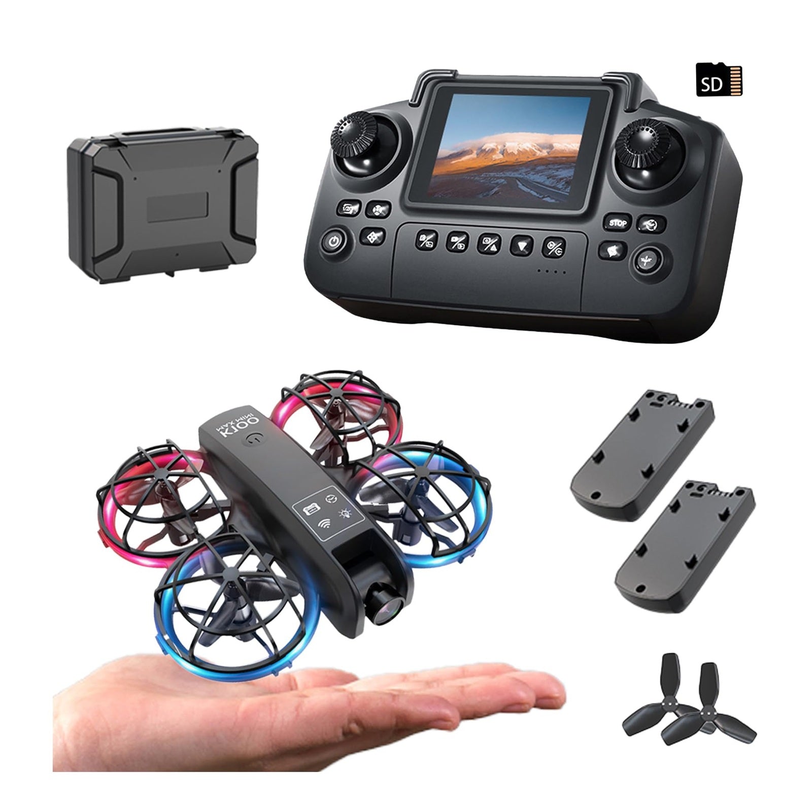 Hummingmoth Mini Drone | with Screen Controller Optical Flow Positioning for Beginners