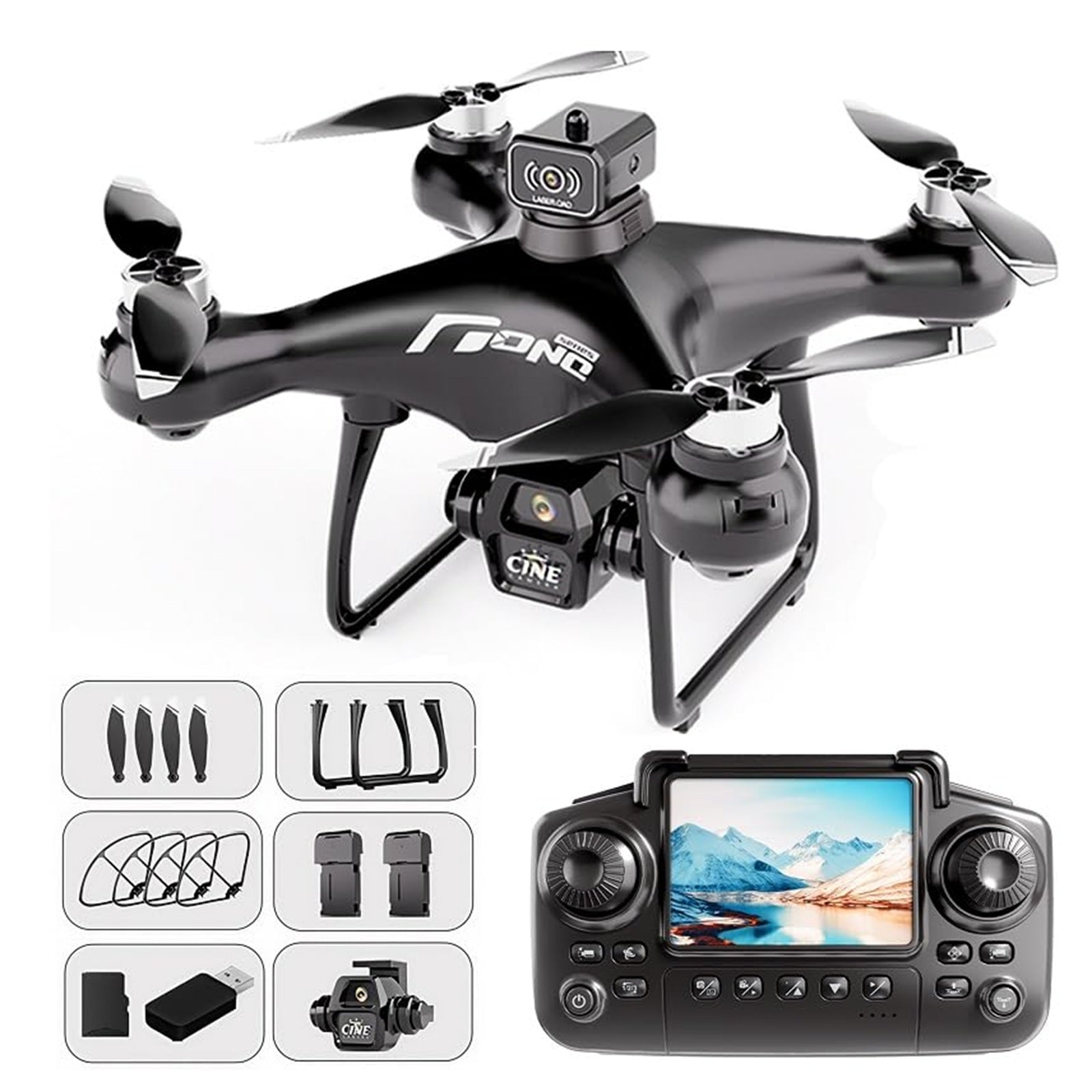 Sprirt MINI Smart Drone | Screen Controller, No Phone Needed, Optical Flow Hovering for Beginner.