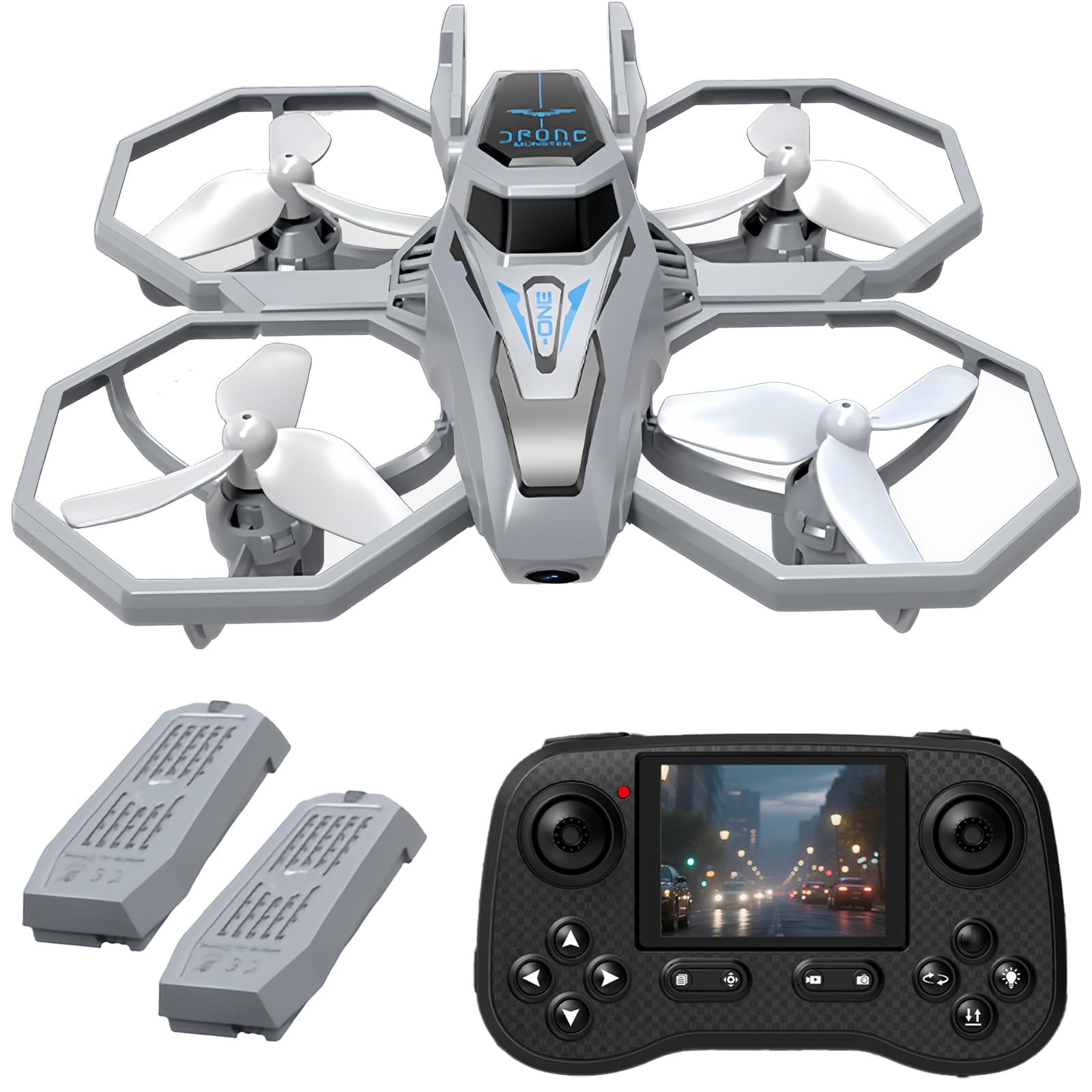 Merlin FPV Drone | Screen Remote, Active Obstacle Avoidance, Altitude Hold, 360° Flip