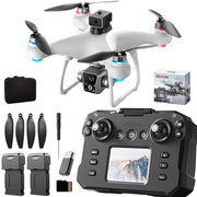 KY102 Drone with HD Dual Camera Screen Controller Stand for Beginners