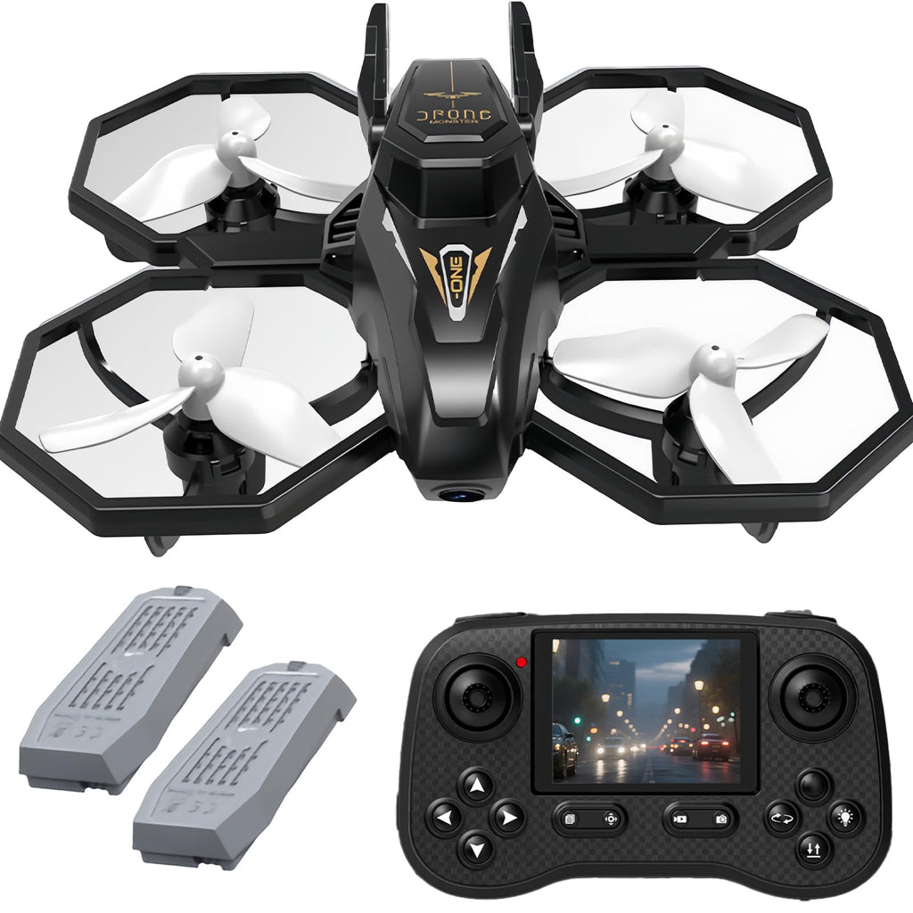 Merlin FPV Drone | Screen Remote, Active Obstacle Avoidance, Altitude Hold, 360° Flip