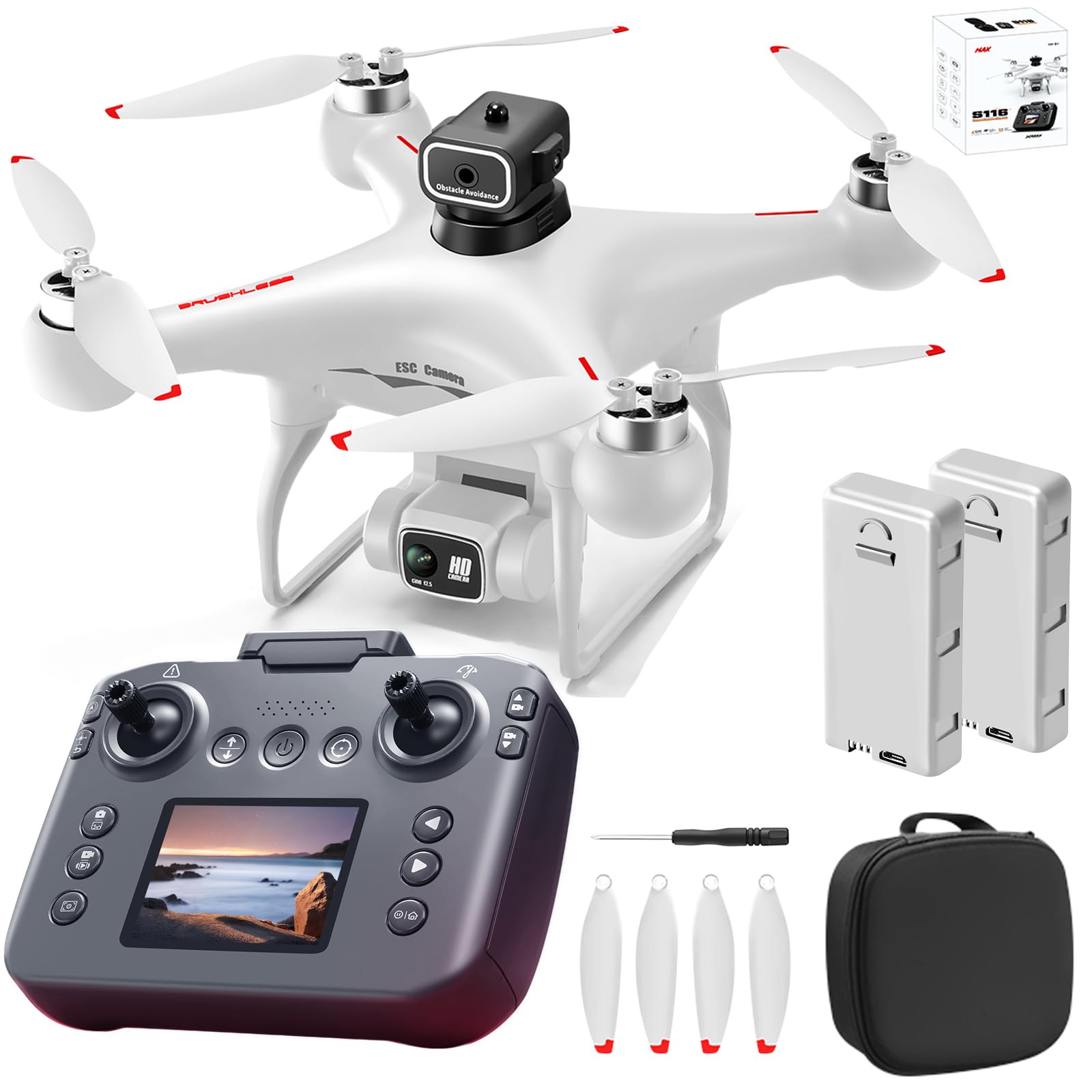 Spirit202 GPS Drone | Screen Remote, Brushless Motor, One Key Take Off & Landing