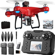 KY102 Drone with HD Dual Camera Screen Controller Stand for Beginners